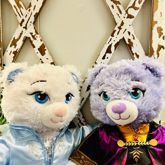 Build A Bear Elsa & Anna Frozen 2 Plush Bears With Clothes Bab - Picture 2 of 7